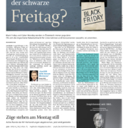 Trauerzug zum Black Friday anlässlich der Rabattschlachten - Preisexperte Mag. Roman Kmenta - Salzburger Nachrichten 23.11.2018