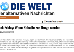 Black Friday - Wenn Rabatte zur Droge werden - Die Welt der alternativen Nachrichten - Trauerzug von Preisexperten Mag. Roman Kmenta