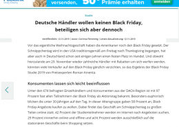Studie - Black Friday - Roman Kmenta - Onlinehändlernews - 11-2019