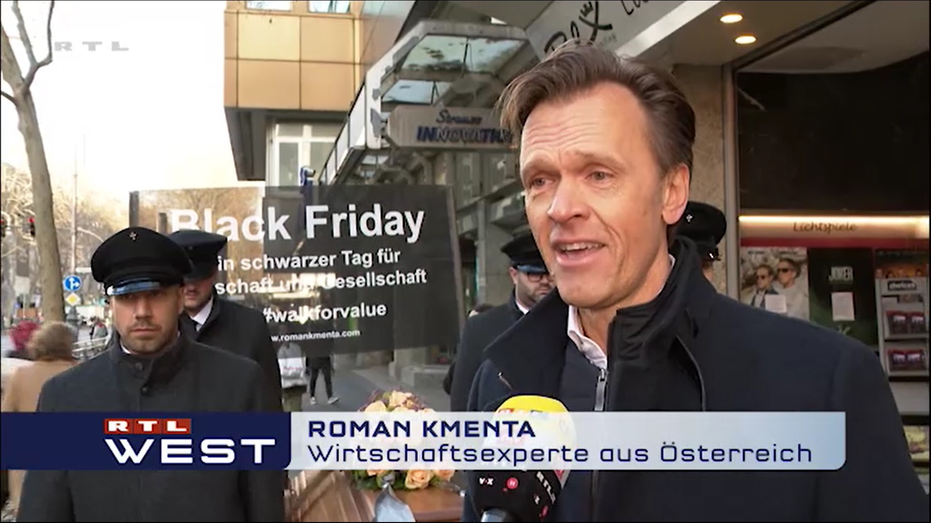 Black Friday Demo 2019 - Preisexperte Roman Kmenta in einem Beitrag bei RTL West